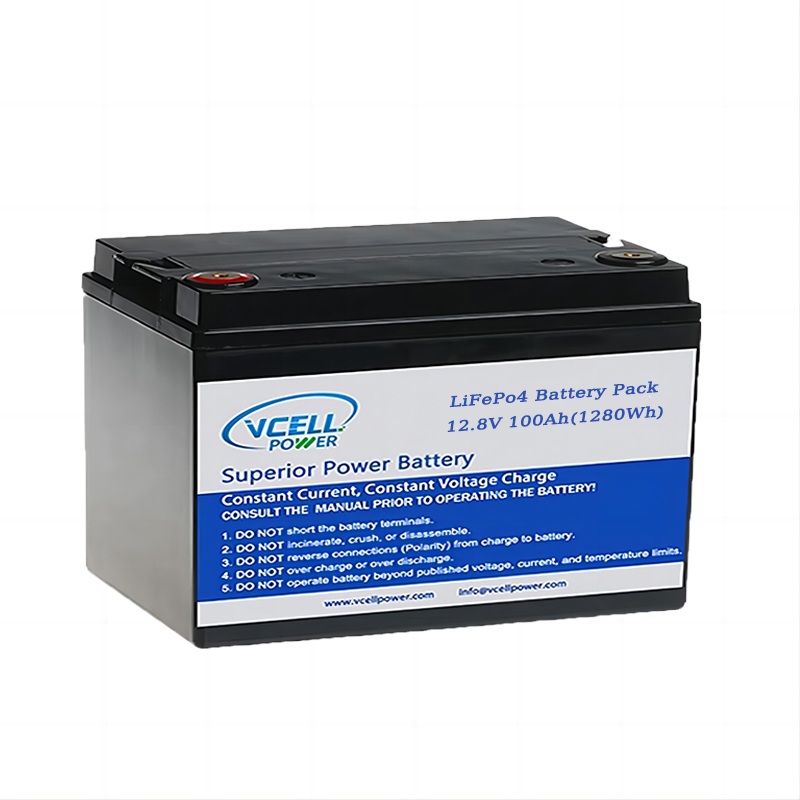 12.8V 12V 100Ah Deep Cycle LiFePO4 Battery