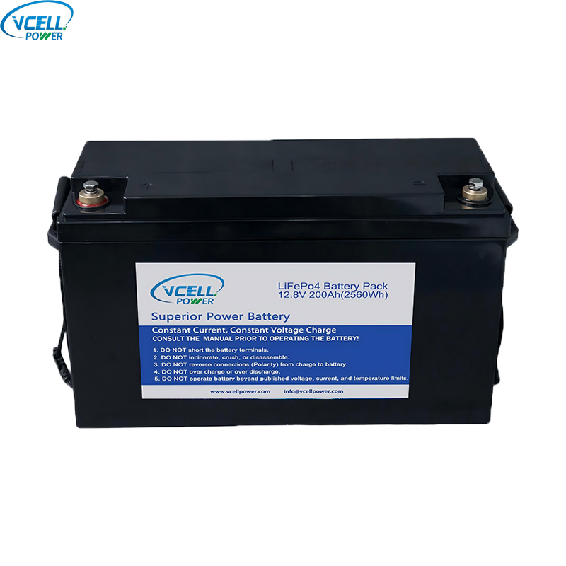 12.8V 12V 200Ah Deep Cycle LiFePO4 Battery
