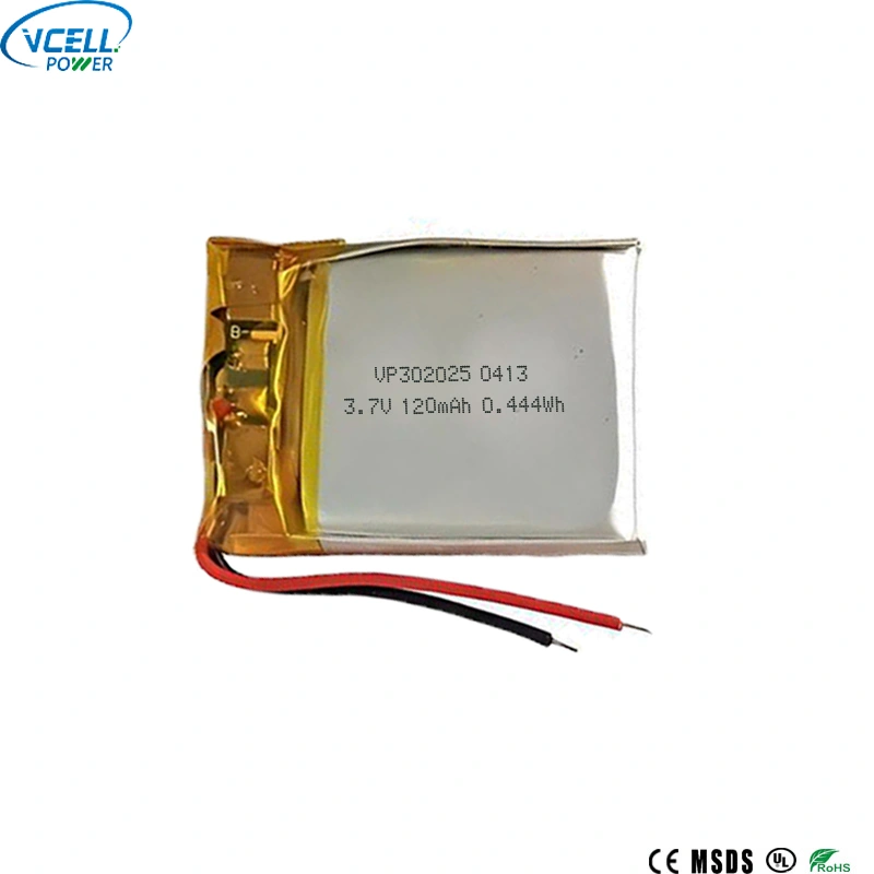 302025 3.7V 120mAh Lithium Polymer Battery