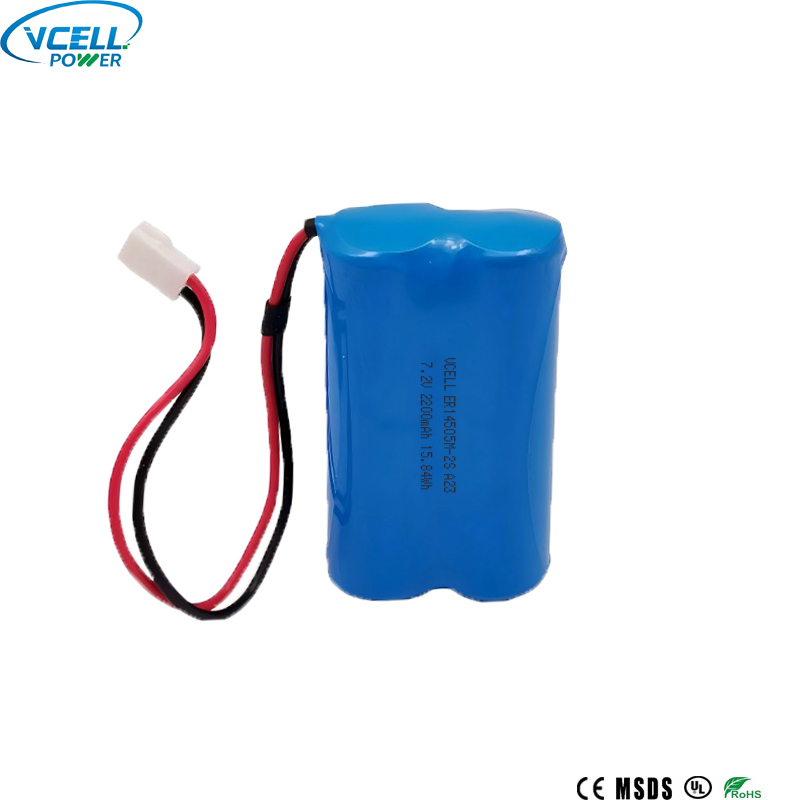 7.2V 2200mAh ER14505-2S Lithium Primary Battery Pack