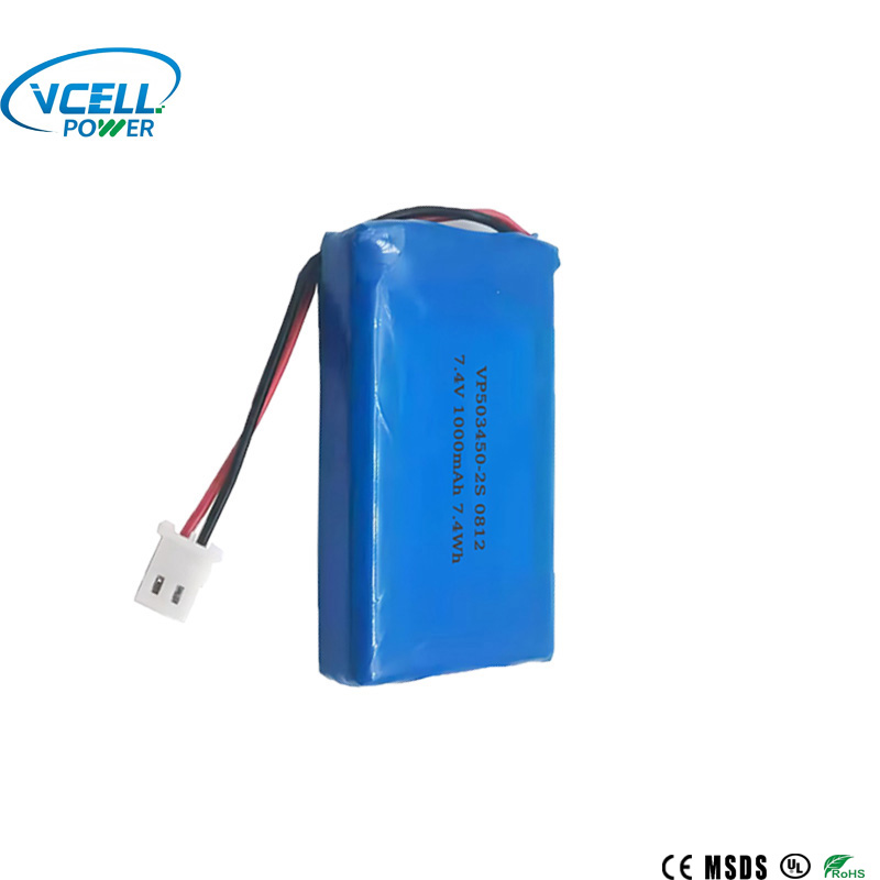 7.4V 1000mAh 503450 2S LiPo Battery